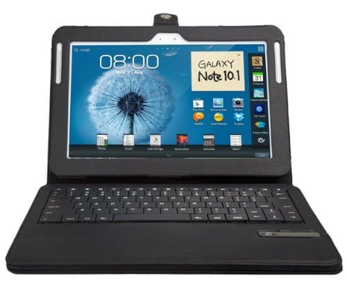 XTEK Samsung Galaxy Note 10.1 Wireless Bluetooth Keyboard Portfolio Case - DETACHABLE Bluetooth Keyboard Stand Case / Cover for Samsung Galaxy Note 10.1 GT-N8000 N8010 N8013