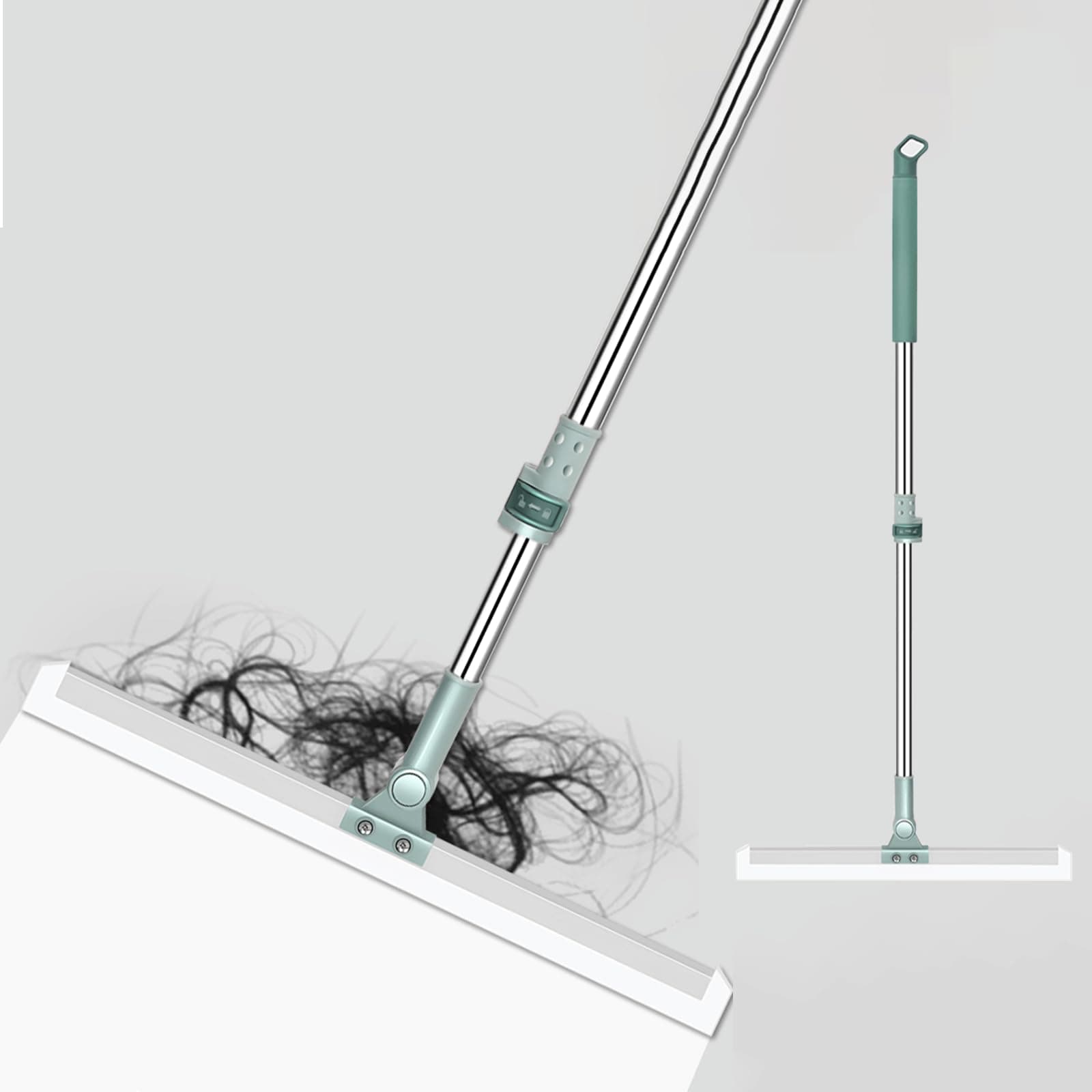 Floor Squeegee with Telescopic Handle 78–126CM, Heavy Duty Squeegee for Floor, Squeegee Broom for Tiles, Garage, Deck, Bathroom, Window
