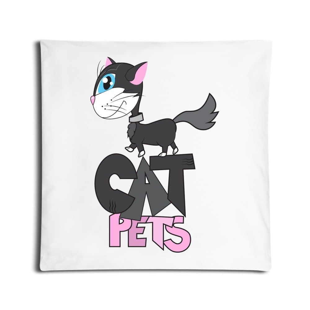 IGOG Lively Cat Pets Square Personality Customization Throw Pillow Pillowcase With Invisible Zipper Closure (White 1818 Inch)