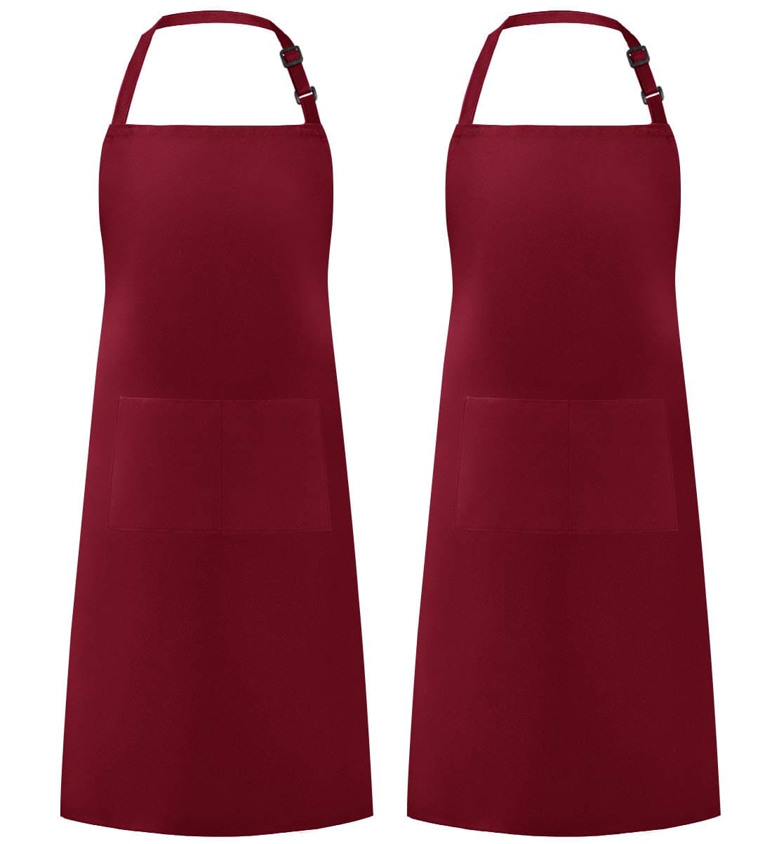 Syntus Apron for Men Women, Adjustable Cooking Kitchen Chef Aprons with 2 Pockets, Cotton/Polycotton/Polyester