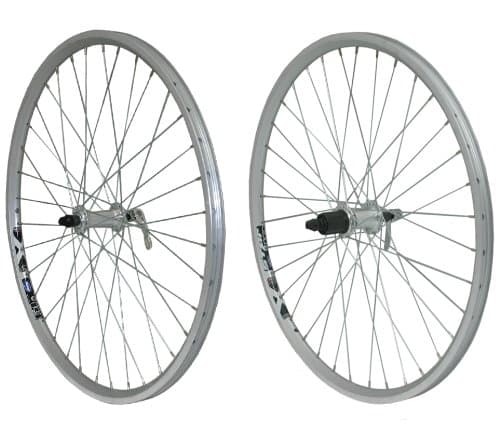 Rigida 26" X Star Double Walled Q/R MTB CNC Shimano 8 Speed Freehub Wheelset SILVER Bike part