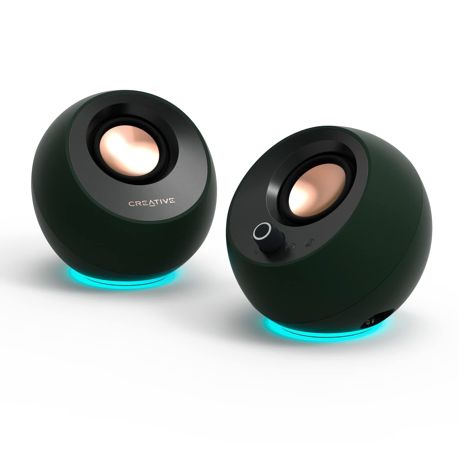 Pebble Pro 2.0 USB-C Computer Speakers with Bluetooth 5.3 and Customizable RGB Lighting, USB Audio, and Headset/Mic Port