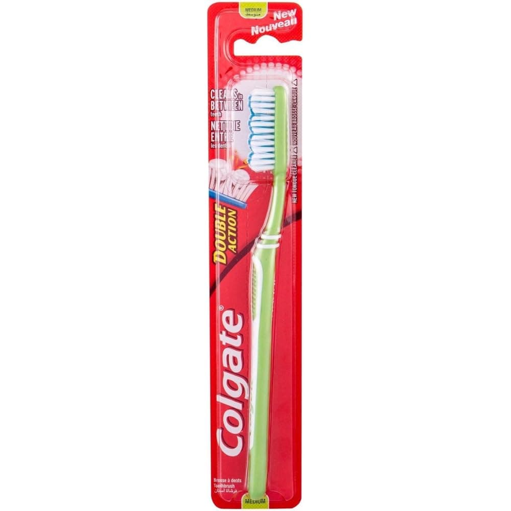 COLGATE 1 x Double Action Toothbrush Medium Multi-Coloured