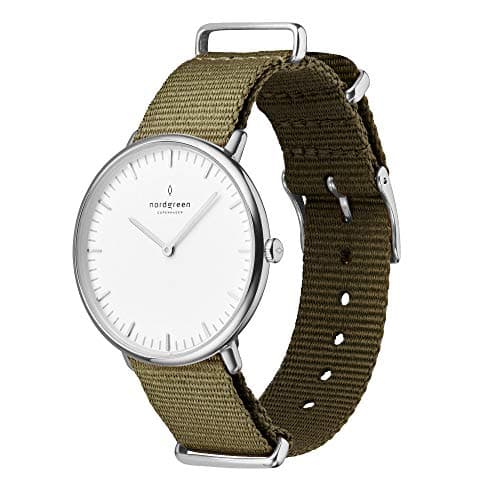 Native Scandinavian Silver Watch with Interchangeable Straps