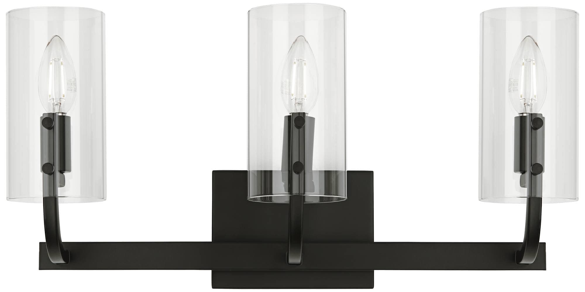 360 Lighting Sitara 20" Wide Matte Black 3-Light Bath Light