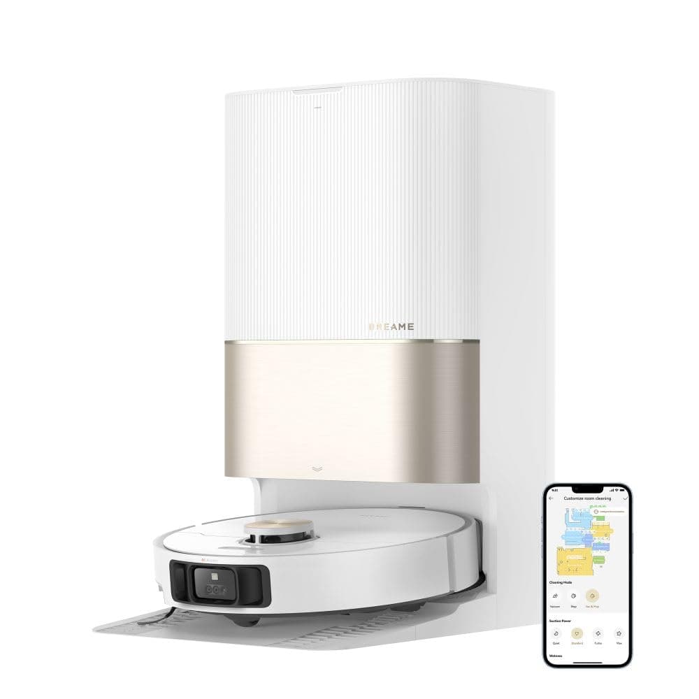 Dreame X40 Ultra Complete Robot Vacuum Cleaner with Mop function,12,000Pa Suction Power, 70°C Mop, Automatic Emptying & Refilling, Anti-Tangle & Liftable Brushes, Side brush extension, 2 year warranty