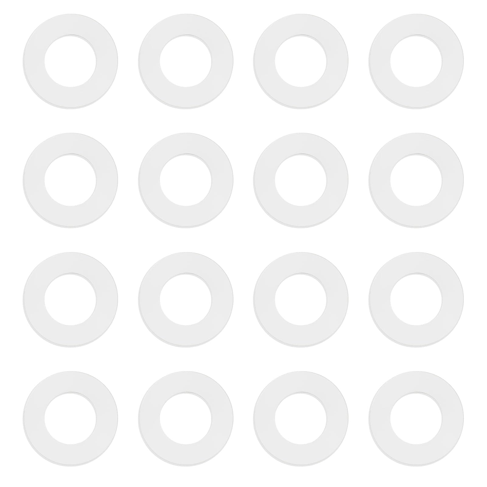 Nylon CO2 Regulator Washers for CGA-320 Keg Regulator Pack of 16 Replacement Washers, Homebrews (White)