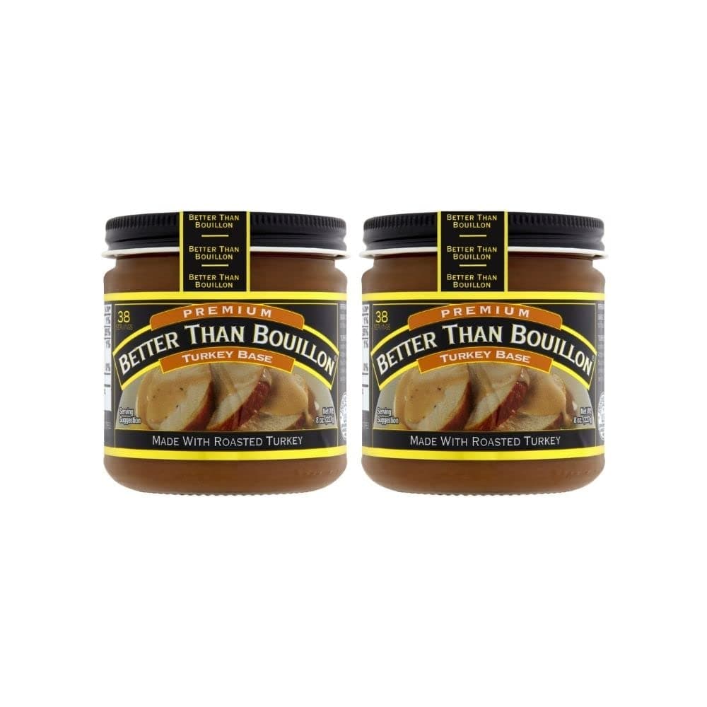 Premium Turkey Base, Made with Roasted Turkey, 38 Servings Per Jar 8 Ounce (Pack of 2)