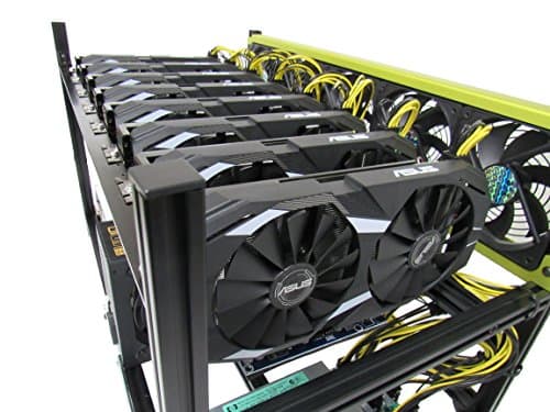 8 GPU Mining Rig Pre-Built Open Air Stackable Aluminum Frame Rig for Ethereum(ETH)/ETC/ZCash/Monero/BTC (R-4000 Model)