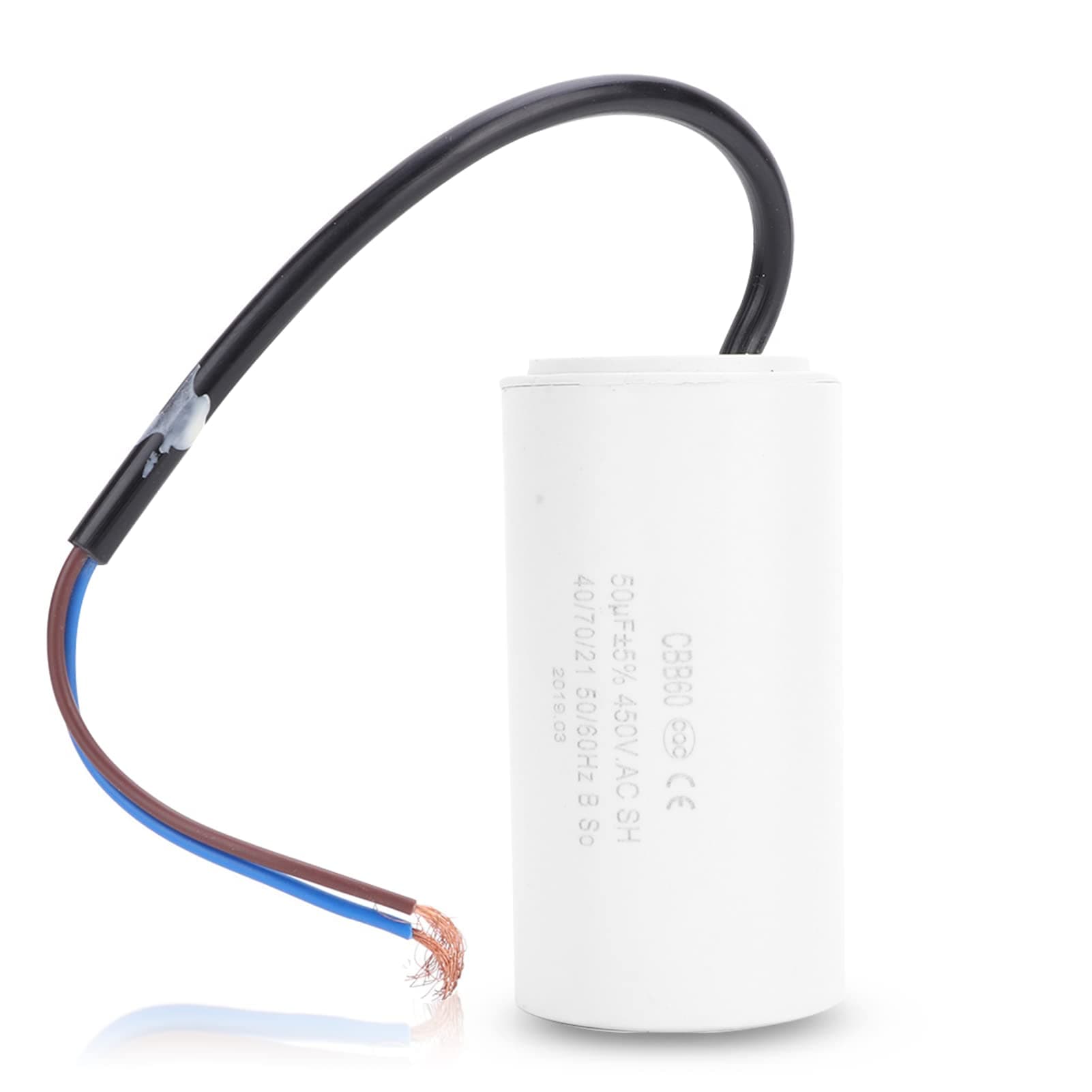 CBB60 50uF Motor Starting Capacitor - 450V Microfarad Capacitor Cable