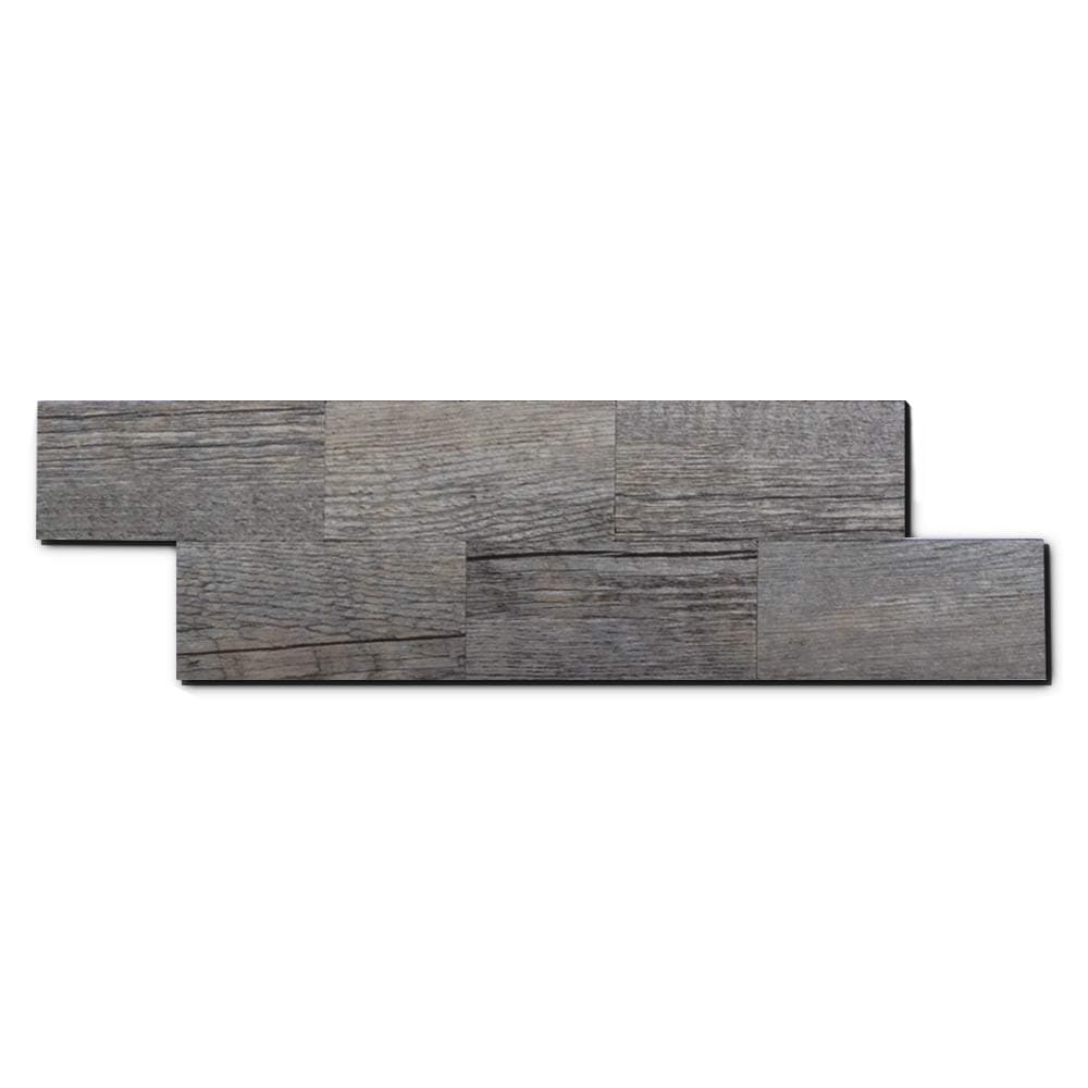 Backsplash Peel and Stick Tile, PVC Gray Rustic Tile Backsplash for Kitchen (11.59" X 3.78", Sample Sheet )