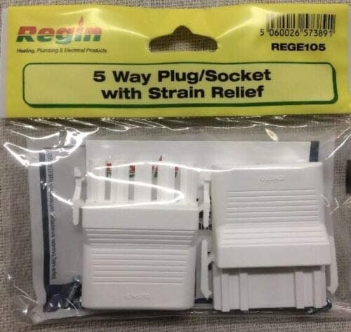 REGE105 REGIN 5 Way Plug/Socket with Strain Relief