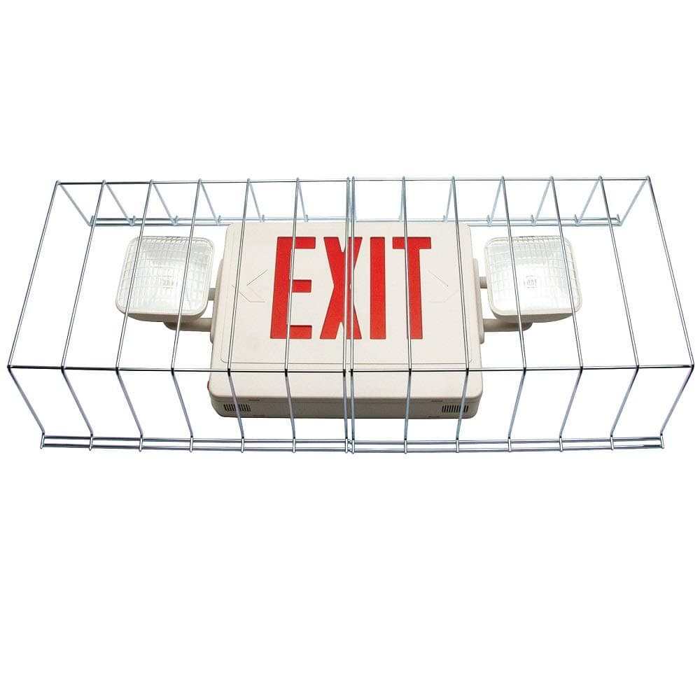 Artist Unknown Wire Guard Back Mount with Side Mounted Lights 30"- 13.5"- 6" - Exit Sign