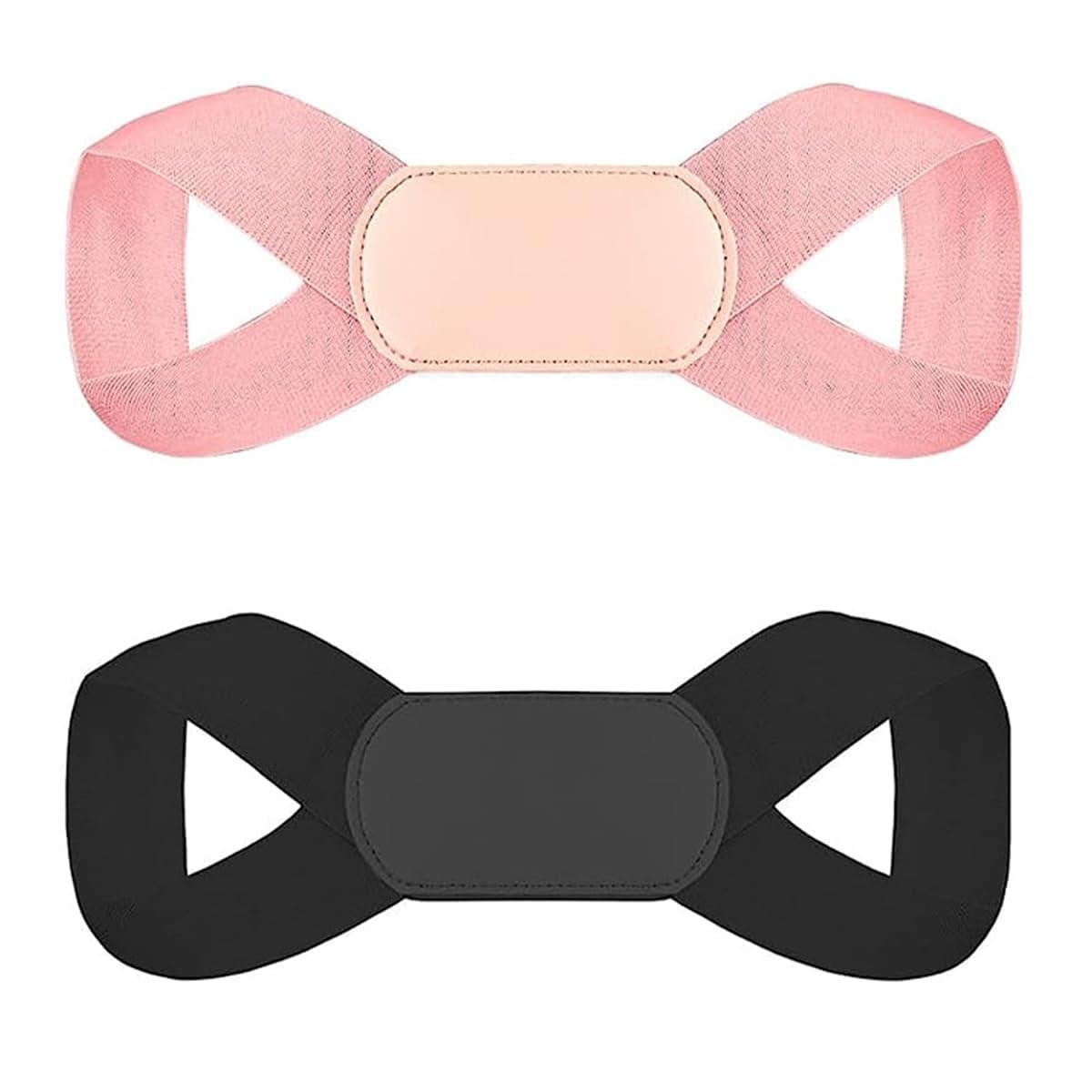 WANGCL 2PCS Back Posture Corrector Straightener Adjustable Invisible Sitting Corrector Posture Corrector for Men and Women（Black+Pink）