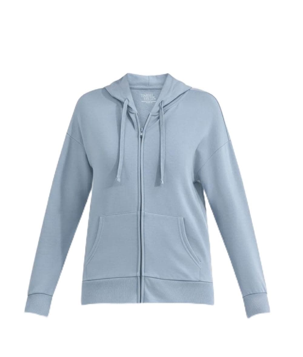 Women's Zip Up Hoodie (US, Alpha, Small, Regular, Regular, Light Blue)