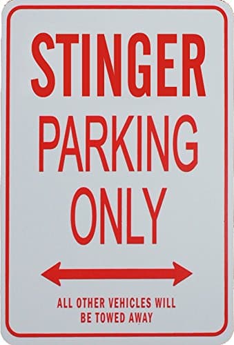 STINGER PARKING ONLY - Miniature Fun Parking Signs