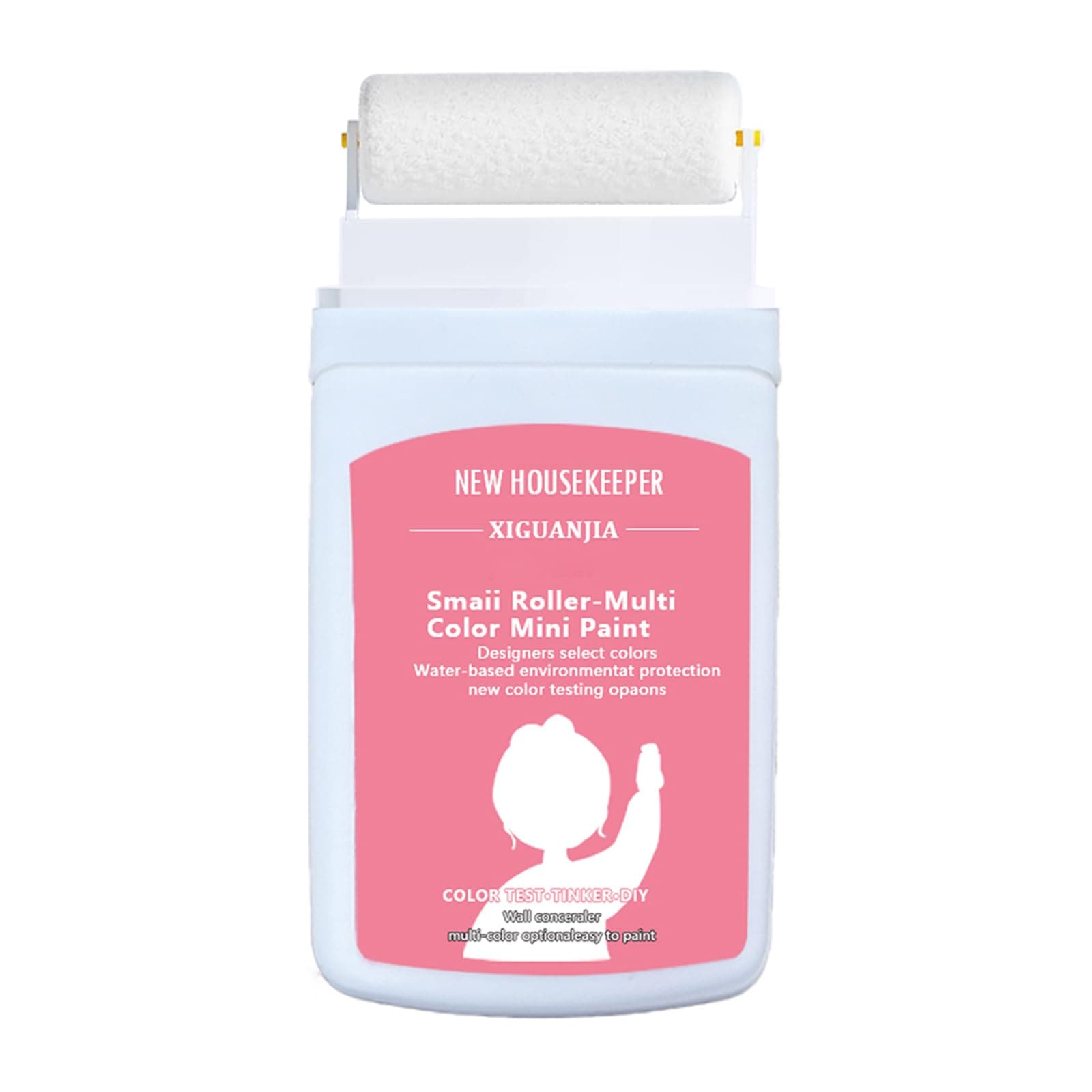 White Paint: Wall Touch-Up Kit with Roller Brush - Water-Based, Low Odor/Low VOC | Easy Repair for Flat Walls & Ceilings (No Extra Tools)