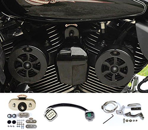Love Jugs Coolmaster Gloss Black with Vibration Master, Water Cool Frame Mount Kit and ADT V-Twin Engine Cooling System for 2014-2016 Water Cooled Harley Touring Motorcycles