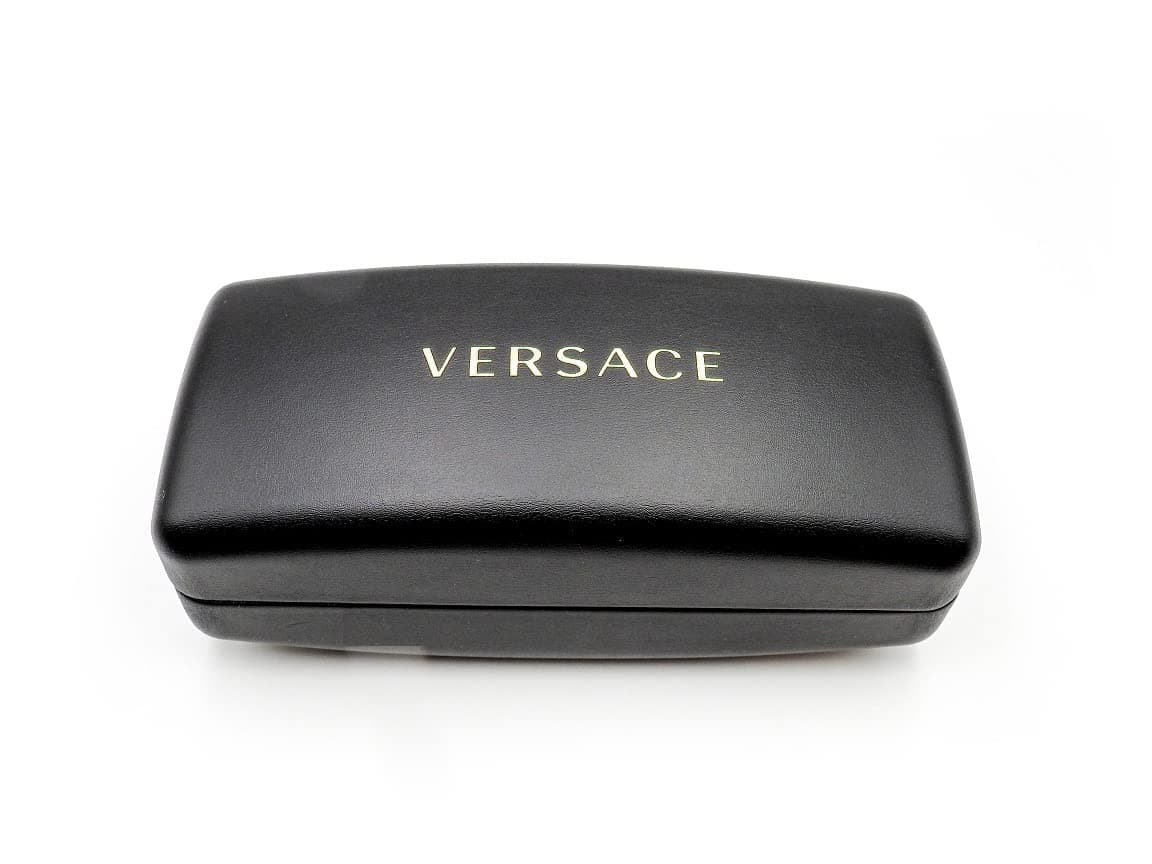 Versace Sunglass Eyeglass Case + Bundle with eSHADES Luxury Eyewear Kit, Black, One Size