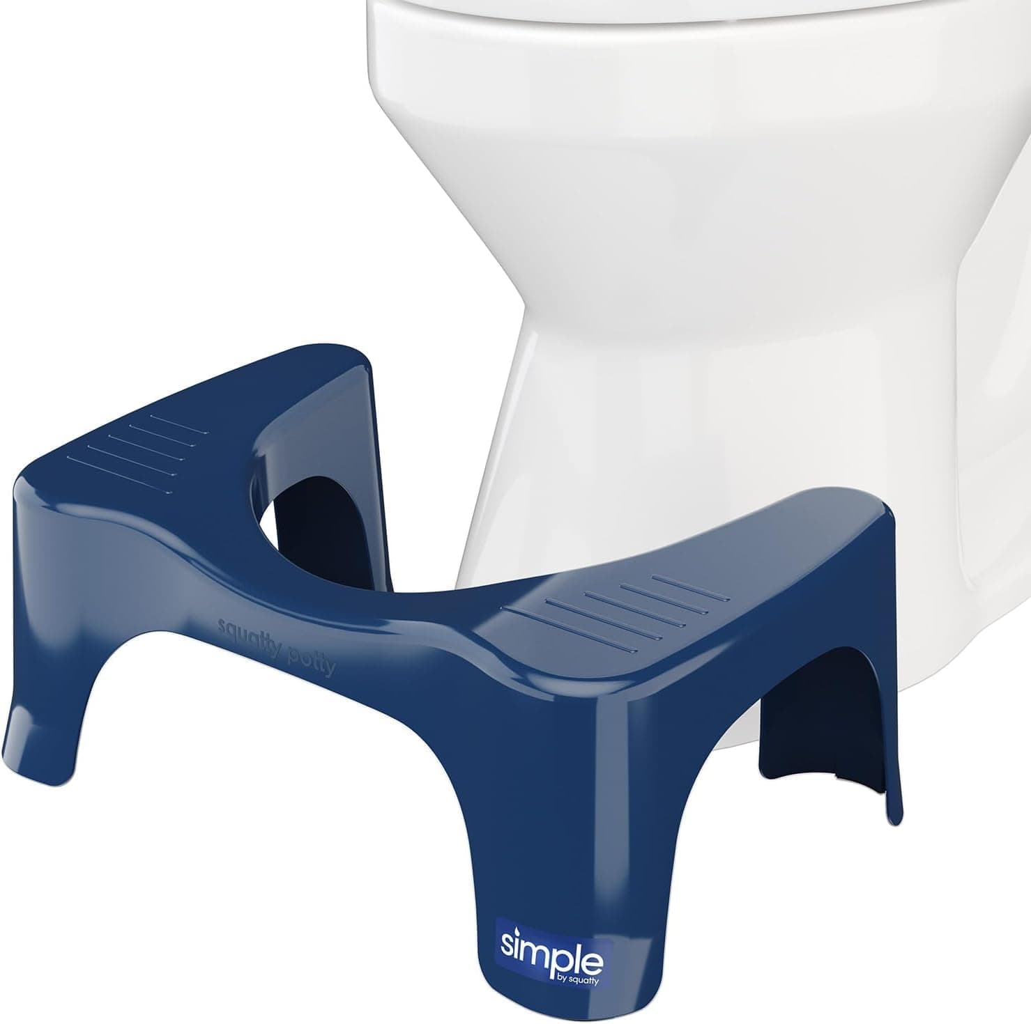 Simple Bathroom Toilet Stool, Galaxy Blue 7", Ergonomic Stool – Posture-Enhancing Bathroom Footrest for Improved Digestion & Constipation Relief