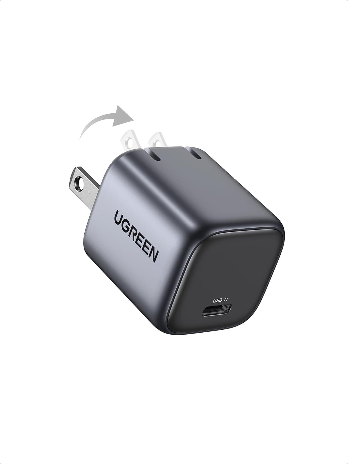 30W USB C Charger for iPhone 17, Nexode Foldable GaN PPS Compact Fast Wall Charger Block, USB-C Power Adapter for iPhone 17/16/15/14, Galaxy S26/S25/S24/S23, MacBook Neo/Air, Black