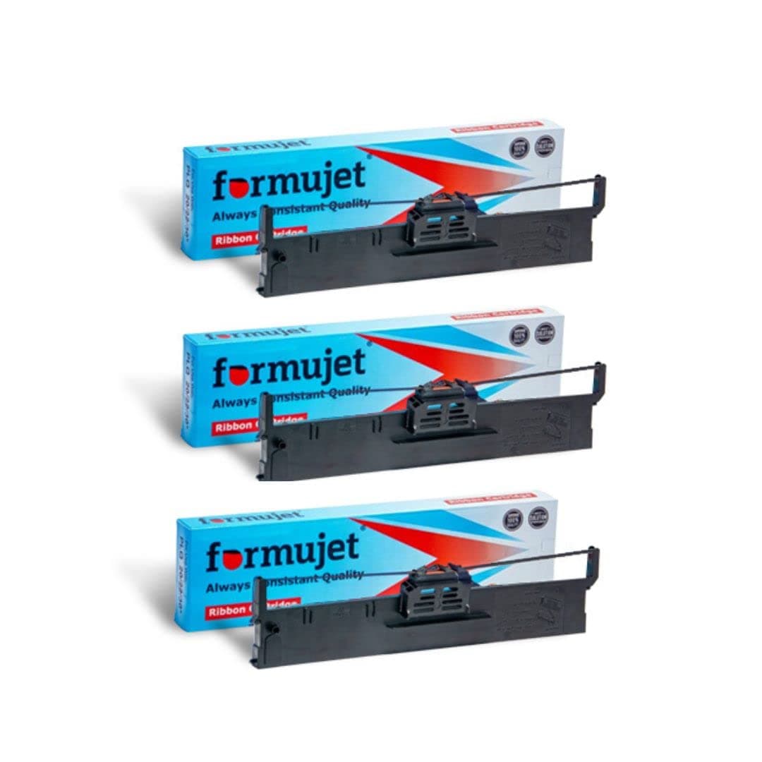 Formujet EP PLQ 20/22/30 Dot Matrix Printer Ribbon Cartridge Compatible with EPSON PLQ-20/20M/20K/20KM Printers (Set of 3)