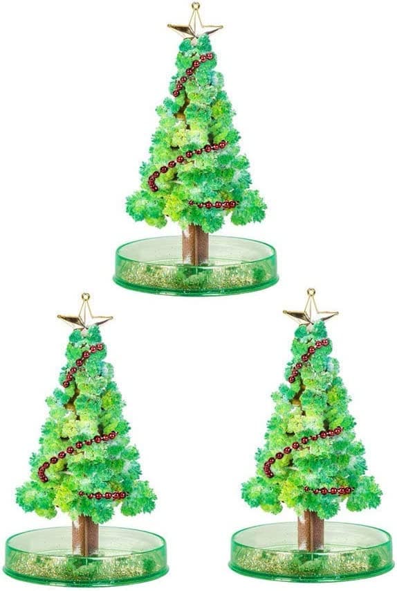 Magic Growing Xmas Tree, Kids DIY Felt Magic Growing Xmas Ornaments/Wall Hanging Gifts for Kids Funny Educational and Party Toys (3PCS)