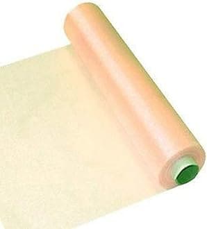 29cm x 25m Roll of Organza Sheer Fabric - Elegant Decorative Cloth for Wedding Chair Bows, Table Runners, Party Favours - Crafting Supplies for Ribbons, Dress Accents,and Bags, Peach
