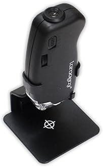 20X to 40X Pocket Microscope | LED Lights | Table Stand | Compact | Portable | High Magnification Range | Ideal for Detailed Examination | Lightweight Setup