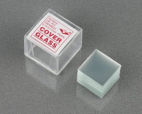100pc 18 mm Diameter Square Microscope Cover Glass Slide Slips