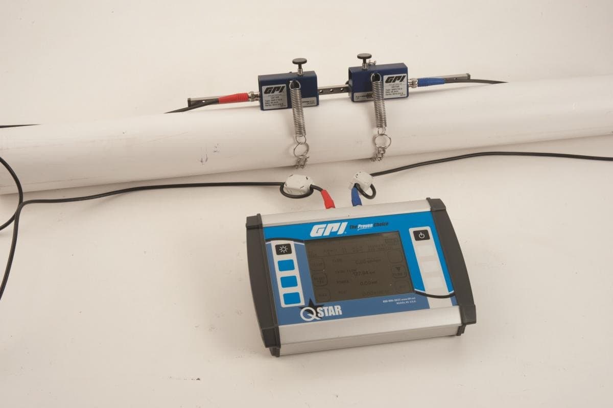 1-1/2-16" Pipe Size, Portable Ultrasonic Flowmeter, Clamp On Flow Meter Kit Flomec QMP10