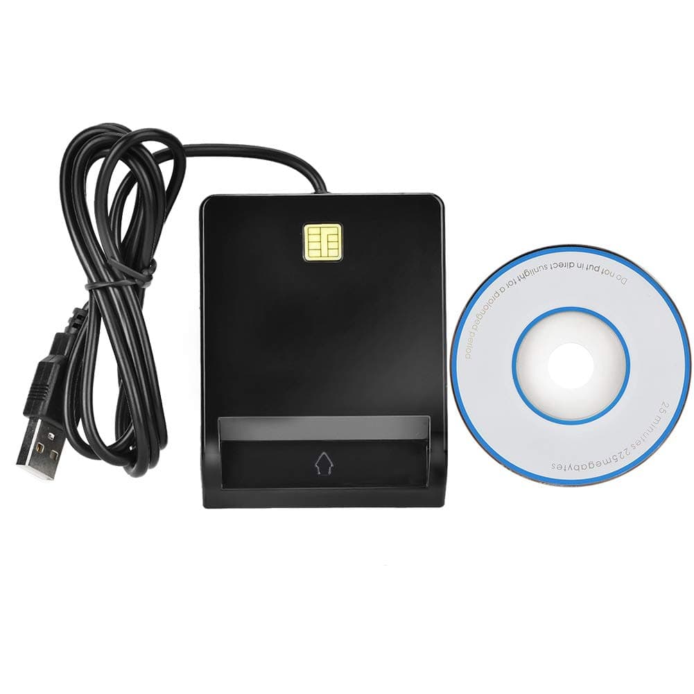USB Smart Card Reader, Touch Chip Card Operations Mutilfunction CAC Memory Card Reader,for ID CAC DNIE ATM IC SIM Bank Card Connector for Windows