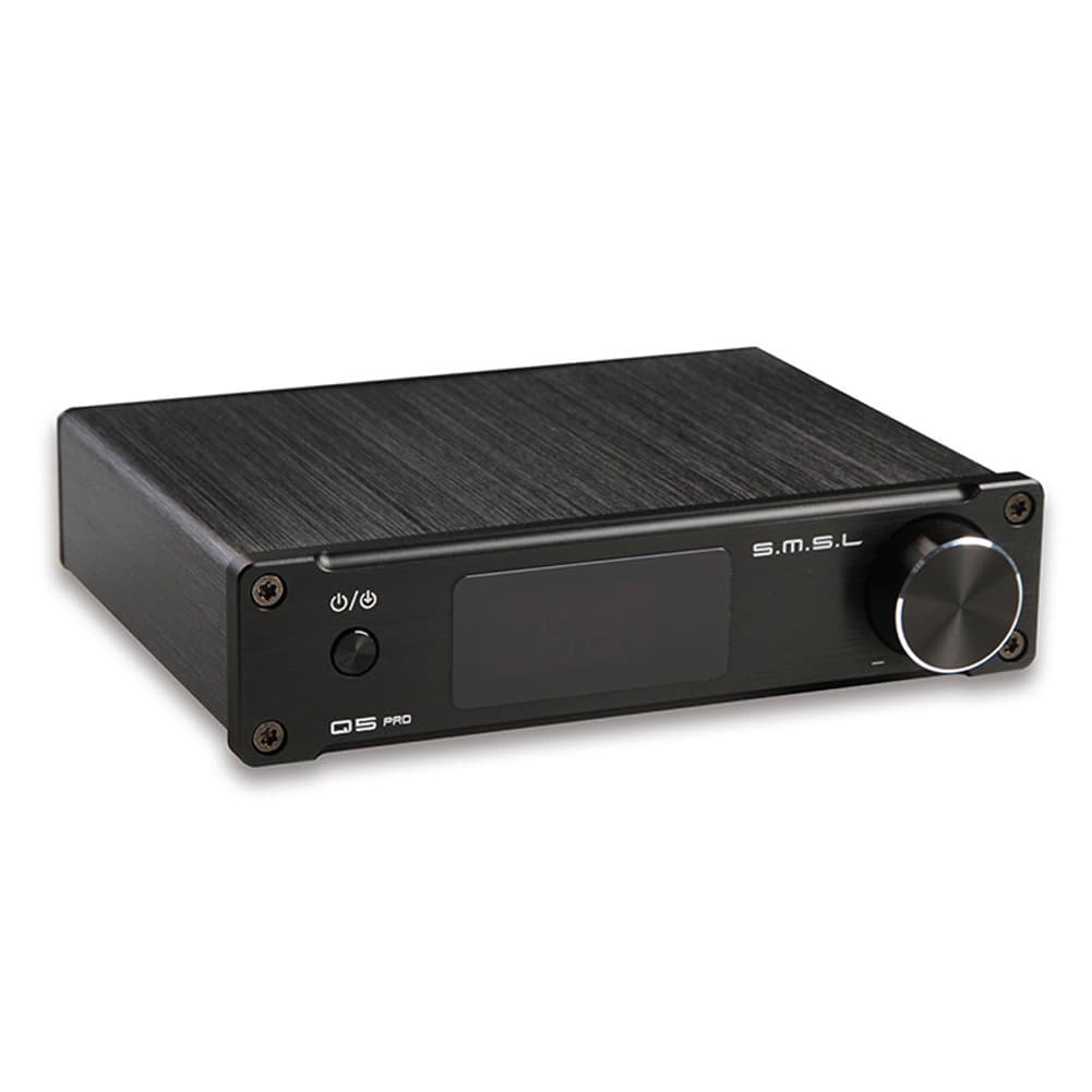 SMSL Q5 Pro Digital Amplifier 2-50W USB/Coaxial/Optical with Remote Control - Black