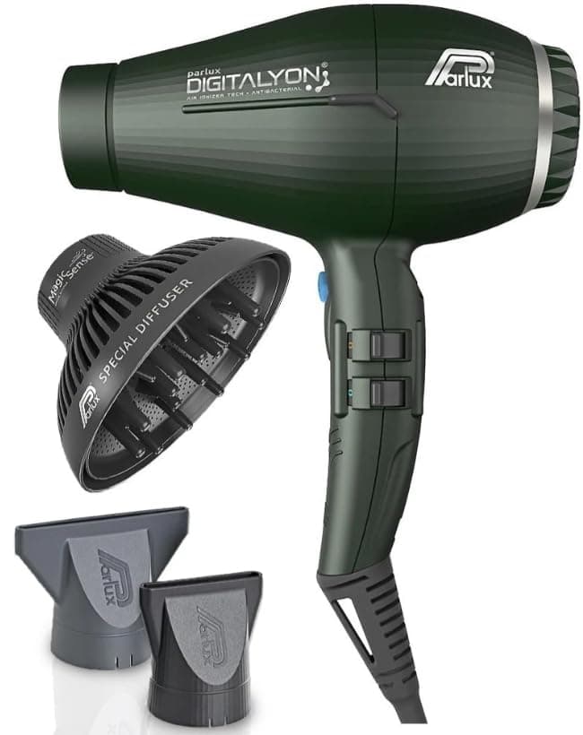 Parlux Digitalyon Hair Dryer with Magic Sense Diffuser - Anthracite Black