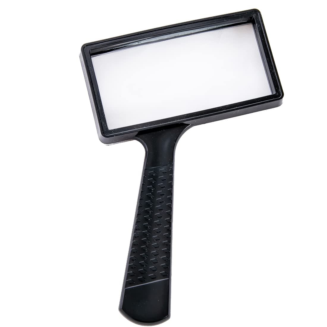Large Rectangular Handheld Magnifying Glass，5X Magnification，4x2inches Handheld Magnifier，Scratch Resistant Glass Lens，Large Horizontal Viewing Area，for Seniors Reading，Hobbies，Repai， Observation
