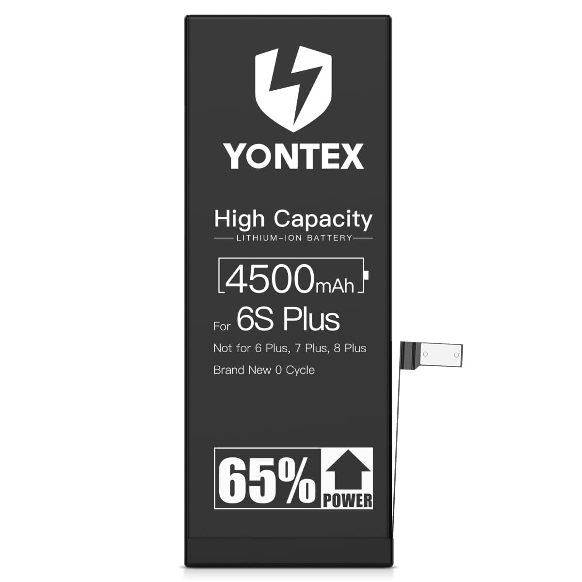 iPhone 6S Plus Battery 4500mAh 0 Cycle - YONTEX High Capacity Li-ion Replacement Battery with a Complete Repair Tool Kit and 1 Screen Protector [ 24-Month Warranty ]