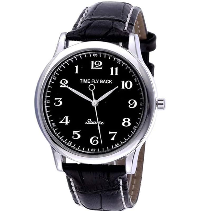 CXML&DASHE Anti-Clockwise Watch - Reverse Hands & Inverted Numbers, Backwards Quartz Movement, Minimalist Unisex Design (Unique Counterclockwise Timepiece for Men & Women)