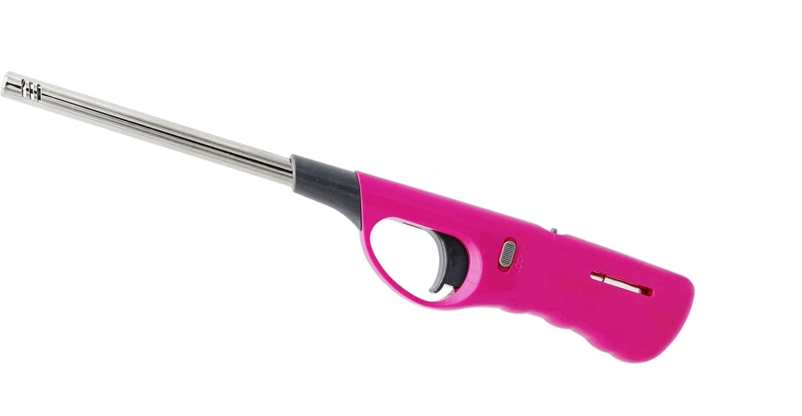 Refillable Kitchen Gas Lighter – Long Nozzle Flame Lighter for Gas Stove, BBQ, Candle, Grill & Fireplace – Safe Ignition with Lock Switch – Ergonomic Grip – (Butane Gas Not Included)