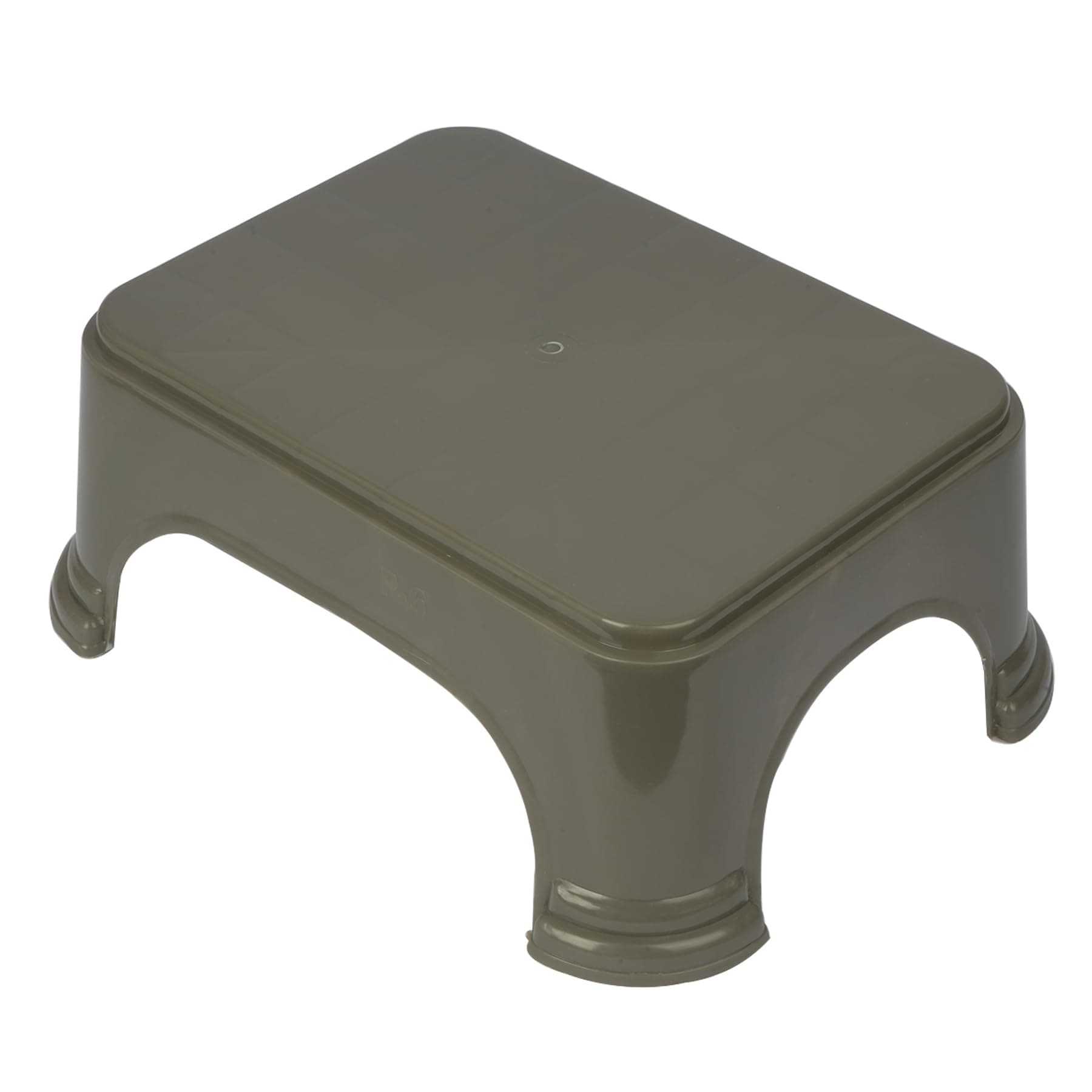 Kuber IndustriesBathroom Stool | Bathroom Plain Square Stool | Plastic Stool For Bathroom | Stool for Kitchen | Bathroom Patla | Support Stool for Bathroom | P6 | Gray