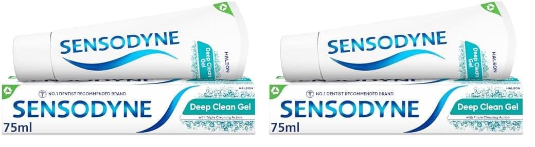 Sensitive Toothpaste Daily Care Deep Clean Gel, Packaging May Vary, 75 ml (Pack of 2)