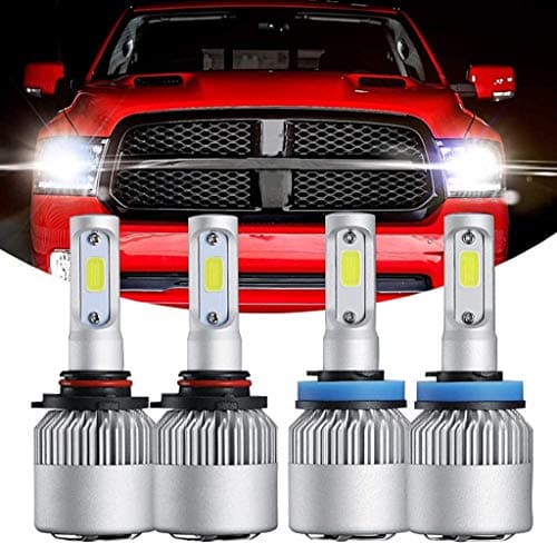 GTPLUS 9005+H11 LED Headlight Conversion Kit High Low Beam Light Bulb Combo CSP Chips 6000K Xenon White 16000LM