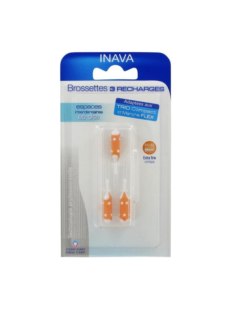 3 inter-dental refill brush heads 3,5 - 2,7 mm