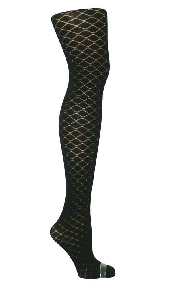 1 Pair womens black diamond pattern tights 80 Denier Plus size XL-XXL 18-22 R16