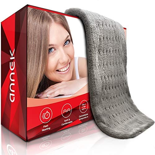 Heating Pad Heat Pad Shoulder Heating Pad Large Heating Pad 12'' x 24" Best Heating Pad Electric Heat Pad Pet Heating Pad with auto Shut Off Heat Therapy Ultra Wide Microplush Light Gray