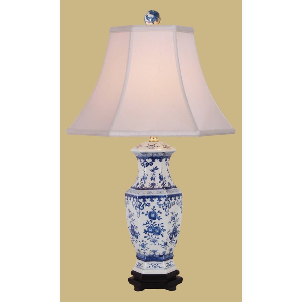 LPBW1012S Vase Table Lamp - Blue and White