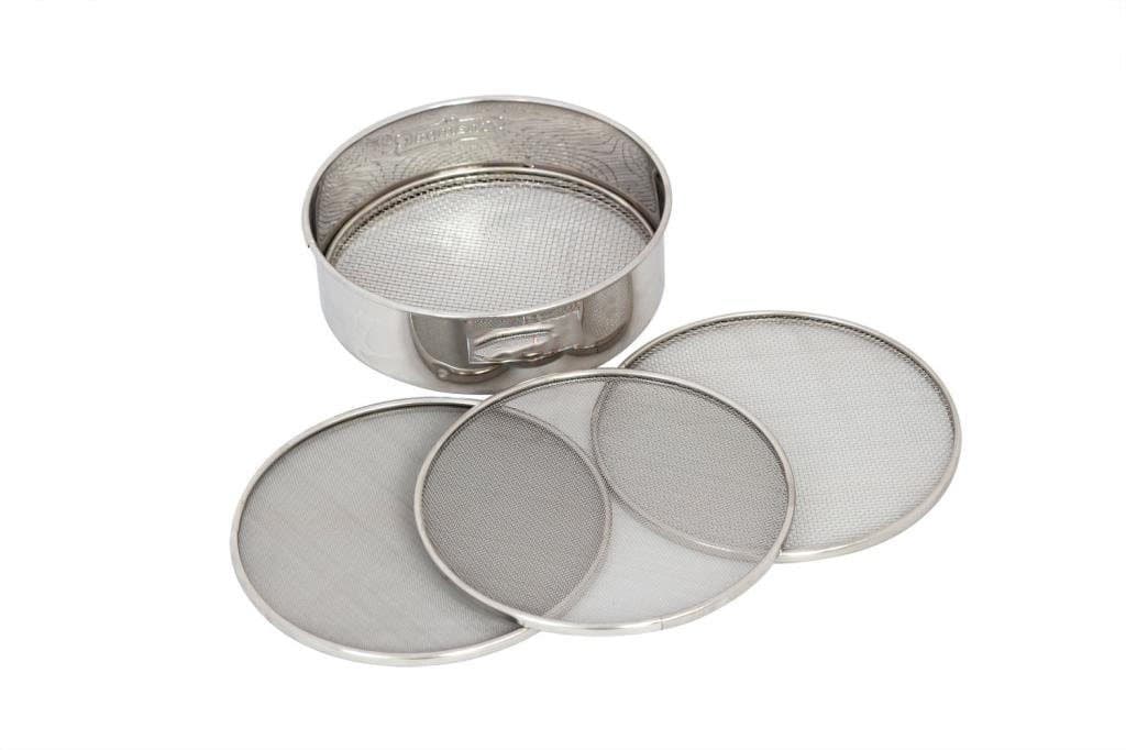 JaipurwalaChalni Interchangeable Sieve Set with 4 Nets, 5 Pieces, Silver (Stainless Steel)