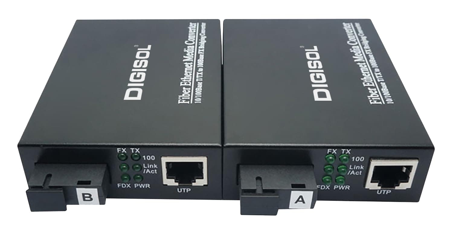 DIGISOL 100 Base Single Mode Media Converter (25Kms) DG-MC5123ES-PTL
