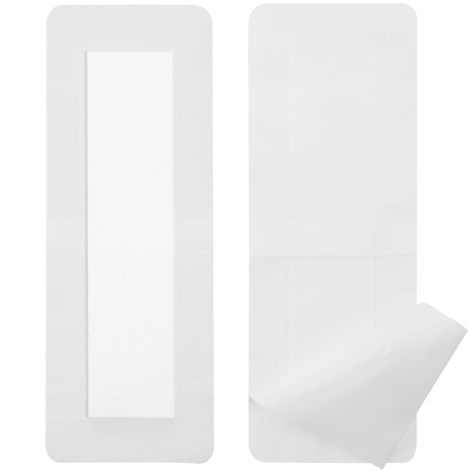 Extra Long Adhesive Island Dressing 10 Pcs, 4"x14" Knee Replacement Surgery Gauze Bandages Wound Breathable Bordered Hip Surgery Back Incision Post Surgical Recovery Individually Wrapped