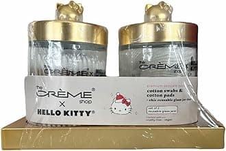 The Creme Shop Cotton swabs & Cotton Pads Set of 2 Gold