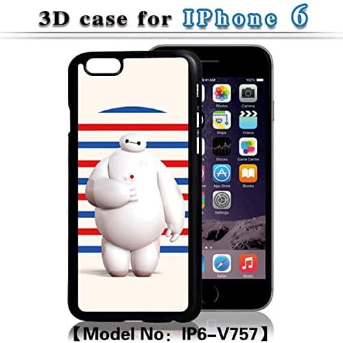 YiMoo 3D Creative Protective Phone Case/Cover for for iPhone 6 (4.7) Inch with Stand Big Hero Design